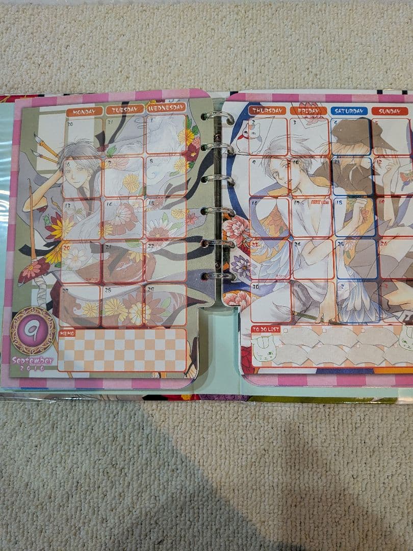 夏目友人帳　スケジュール帳2010年　プロフィール帳　原画　激レア　当時物