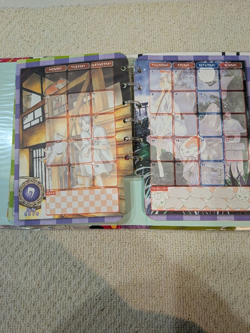 夏目友人帳　スケジュール帳2010年　プロフィール帳　原画　激レア　当時物