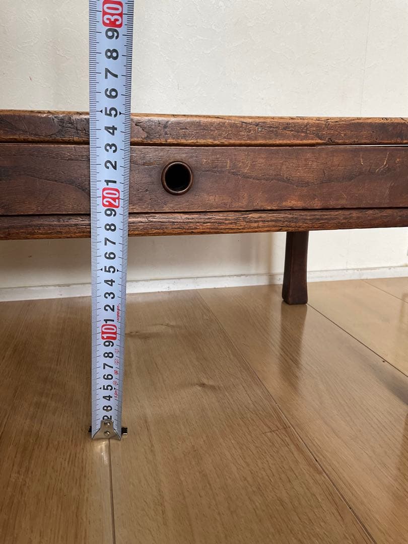 ひとつ穴 文机 小机 引き出し付き ヴィンテージ家具 古道具