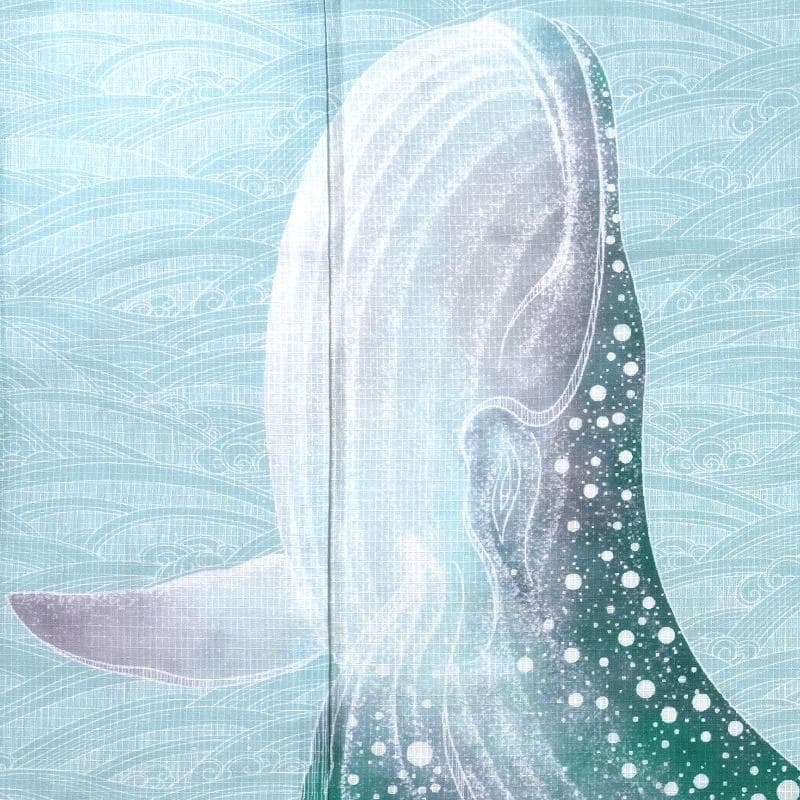 最終品★ミントグリーン地にクジラと波柄★めずらしい絵羽浴衣★夏きもの大人の浴衣