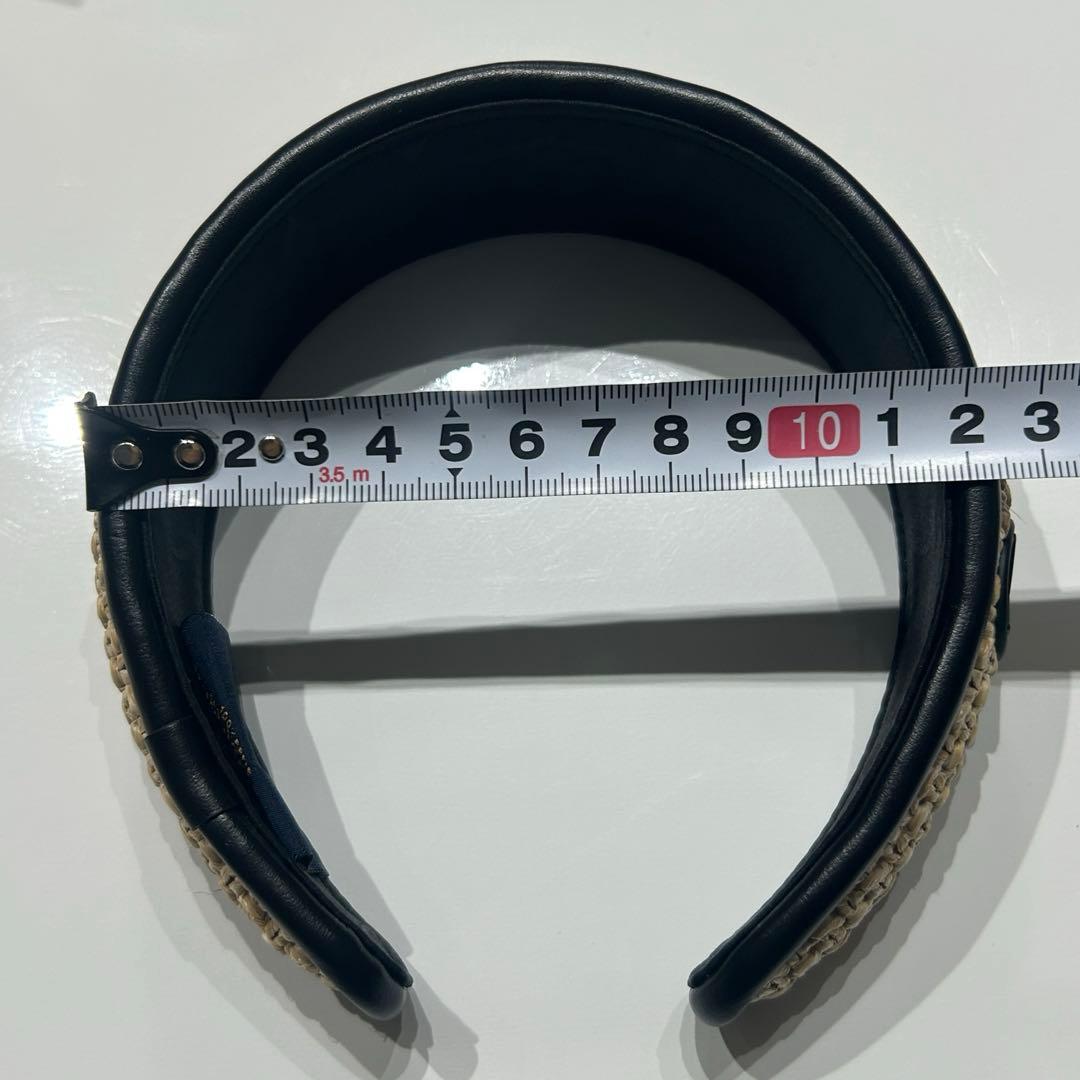 【美品】ルイヴィトン　ヘットバンド ラフィア　裏モノグラム
