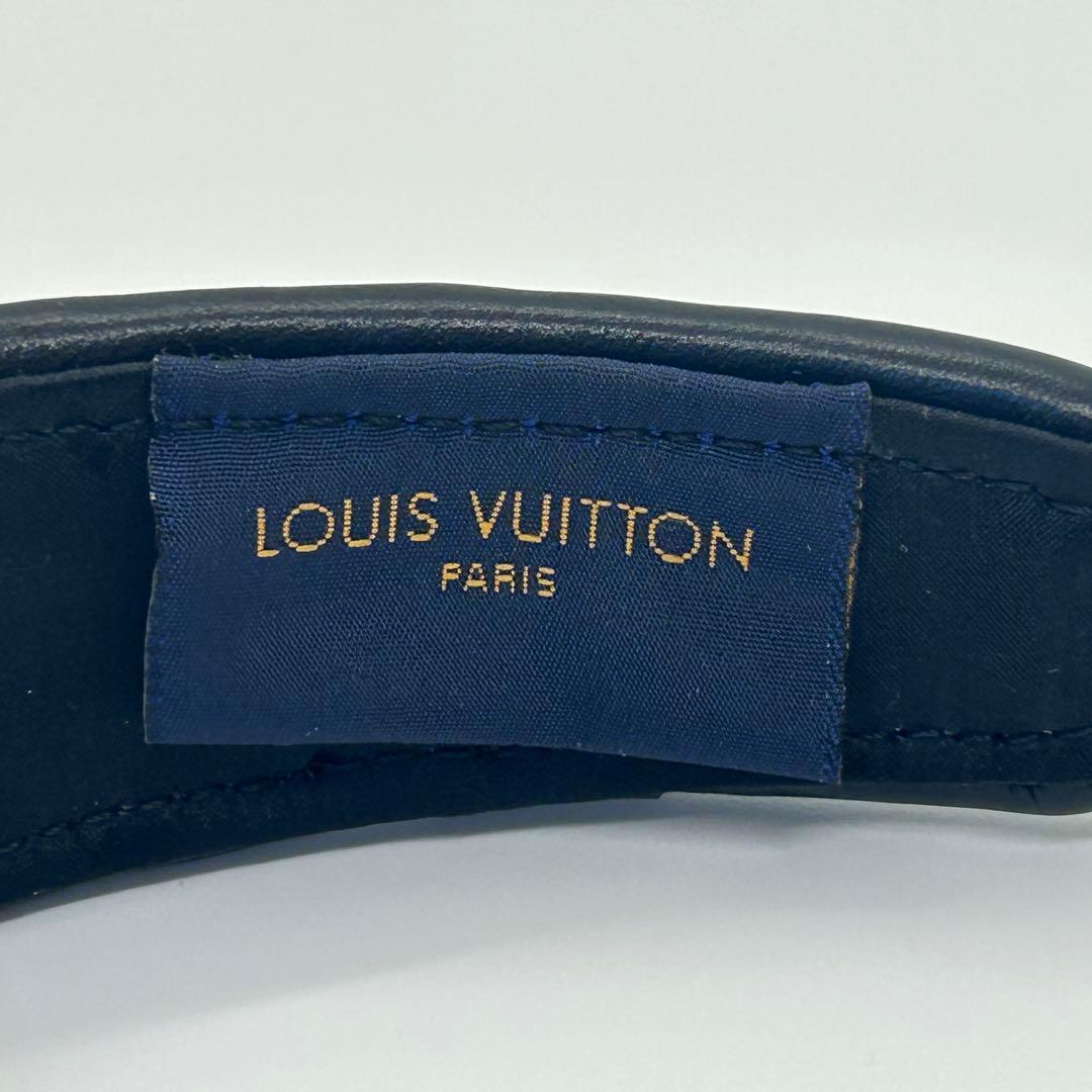 【美品】ルイヴィトン　ヘットバンド ラフィア　裏モノグラム