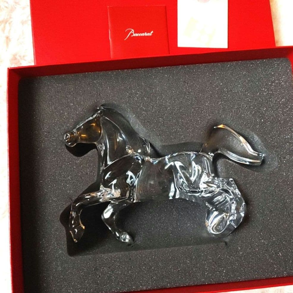 未使用・美品】バカラ2026年干支Baccaratいななく馬 クリスタル/クリ