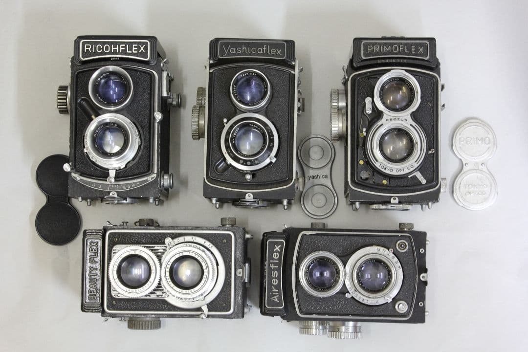 二眼レフ ５台 ジャンク品 RICOHFLEX PRIMO YASHICA 等 二眼レフ 5台 ジャンク品 RICOHFLEX PRIMO YASHICA 等 二眼レフ 5台