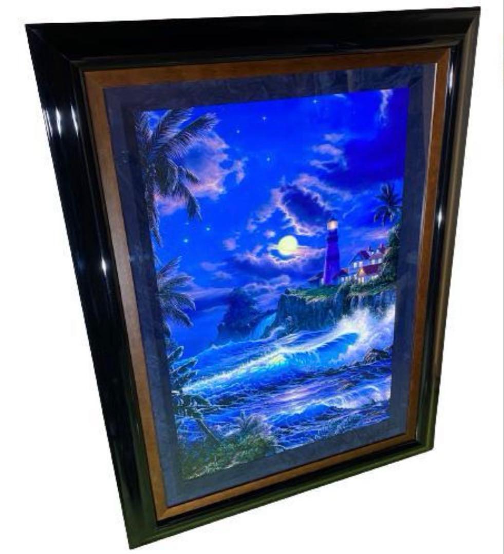 美品】ラッセン 版画 『ムーンリットセレニティ』キャンバース・エー