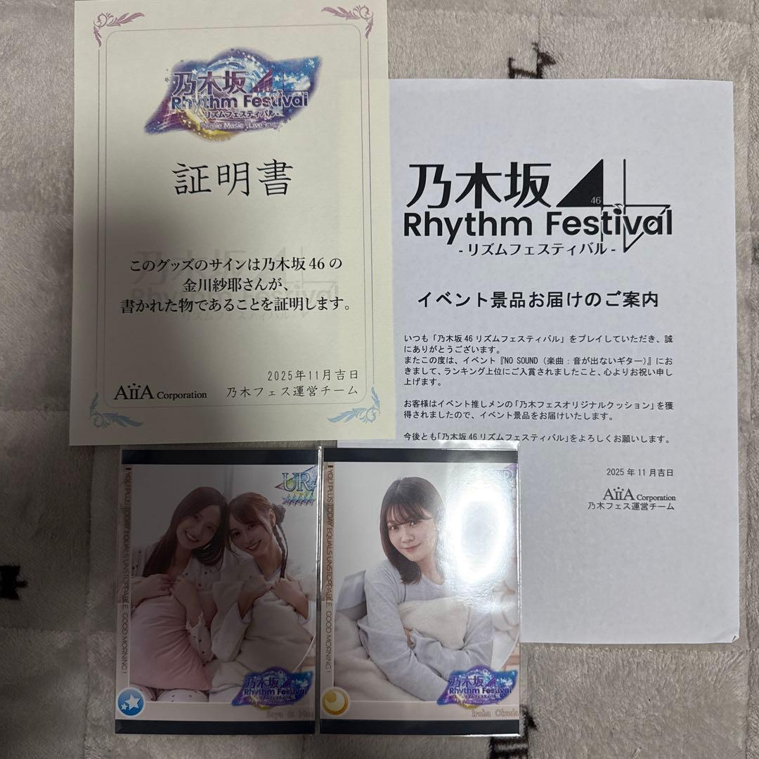 乃木坂46 金川紗耶 直筆サイン入りクッション