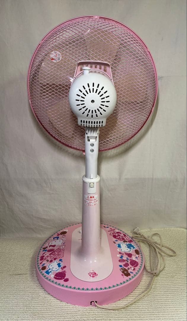 ハローキティ 首振り扇風機 3段階設定 30cm サンリオ キティ Sanrio