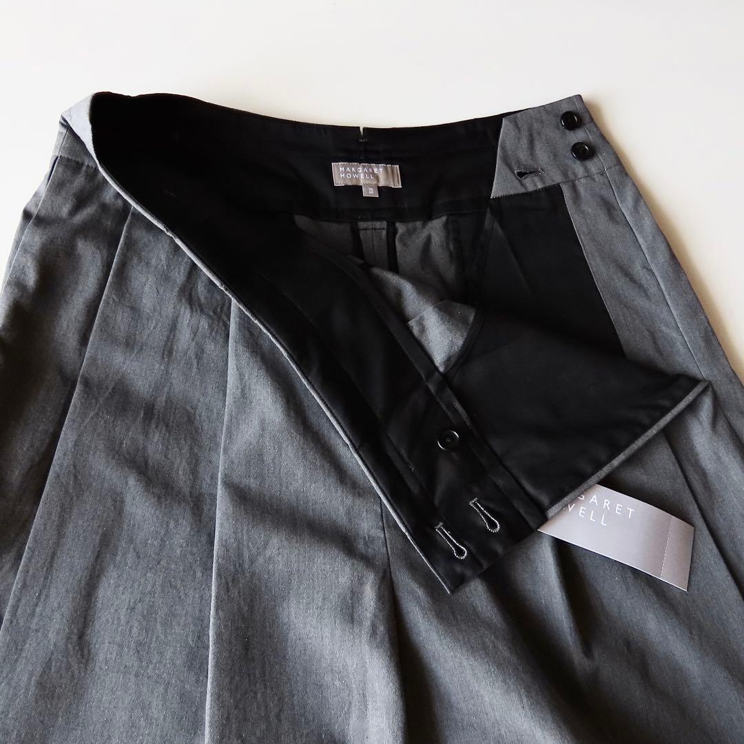 未使用 22SS マーガレットハウエル コットンワイドタックキュロット 3