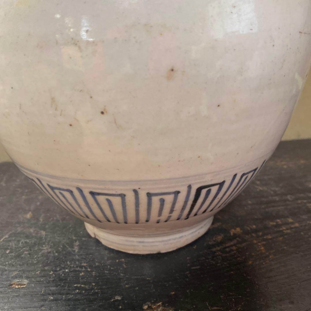 専用 切米焼 染付たこ唐草鳥文大徳利