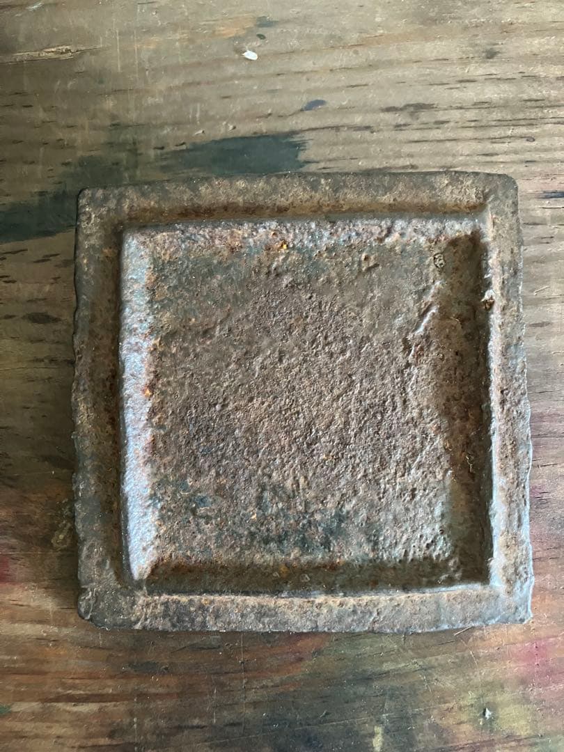 茶釜湯釜四方口茶釜四方口釜茶道具南部鉄器蓋付き箱付き