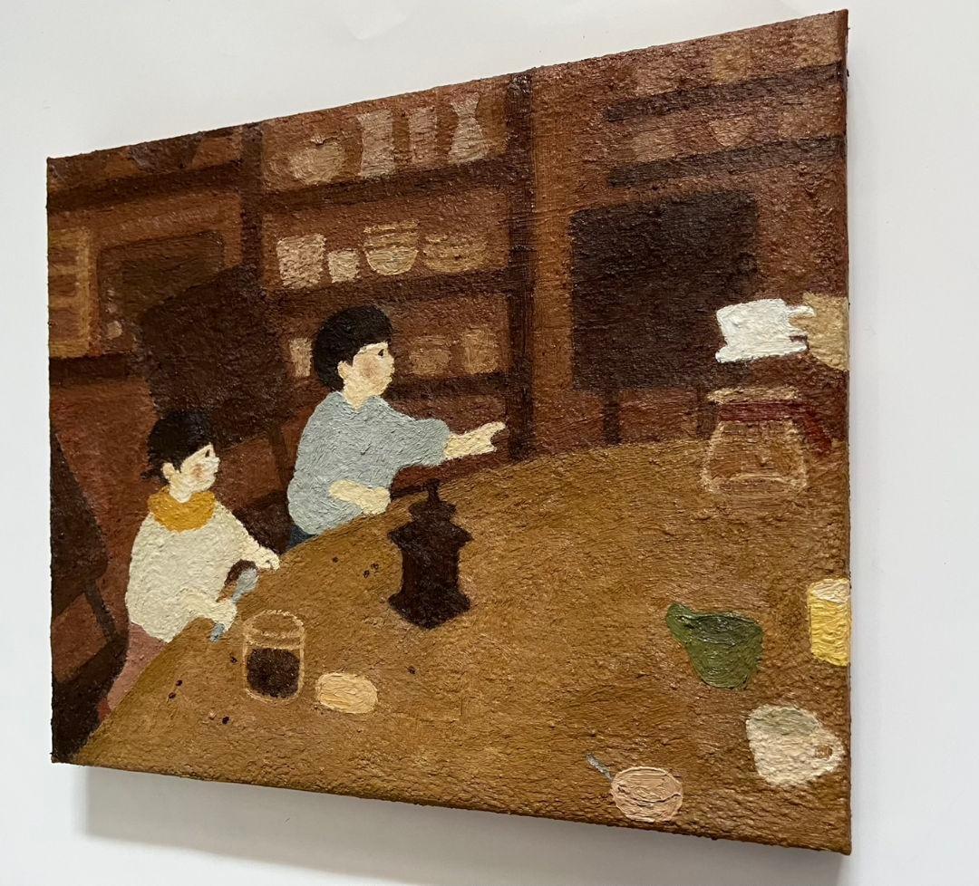 油彩画　いっしょにやりたい