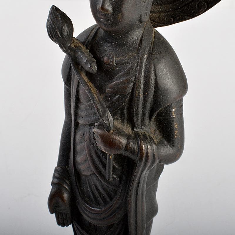 仏教美術　古銅青銅　聖観音菩薩像　仏像　C　6242