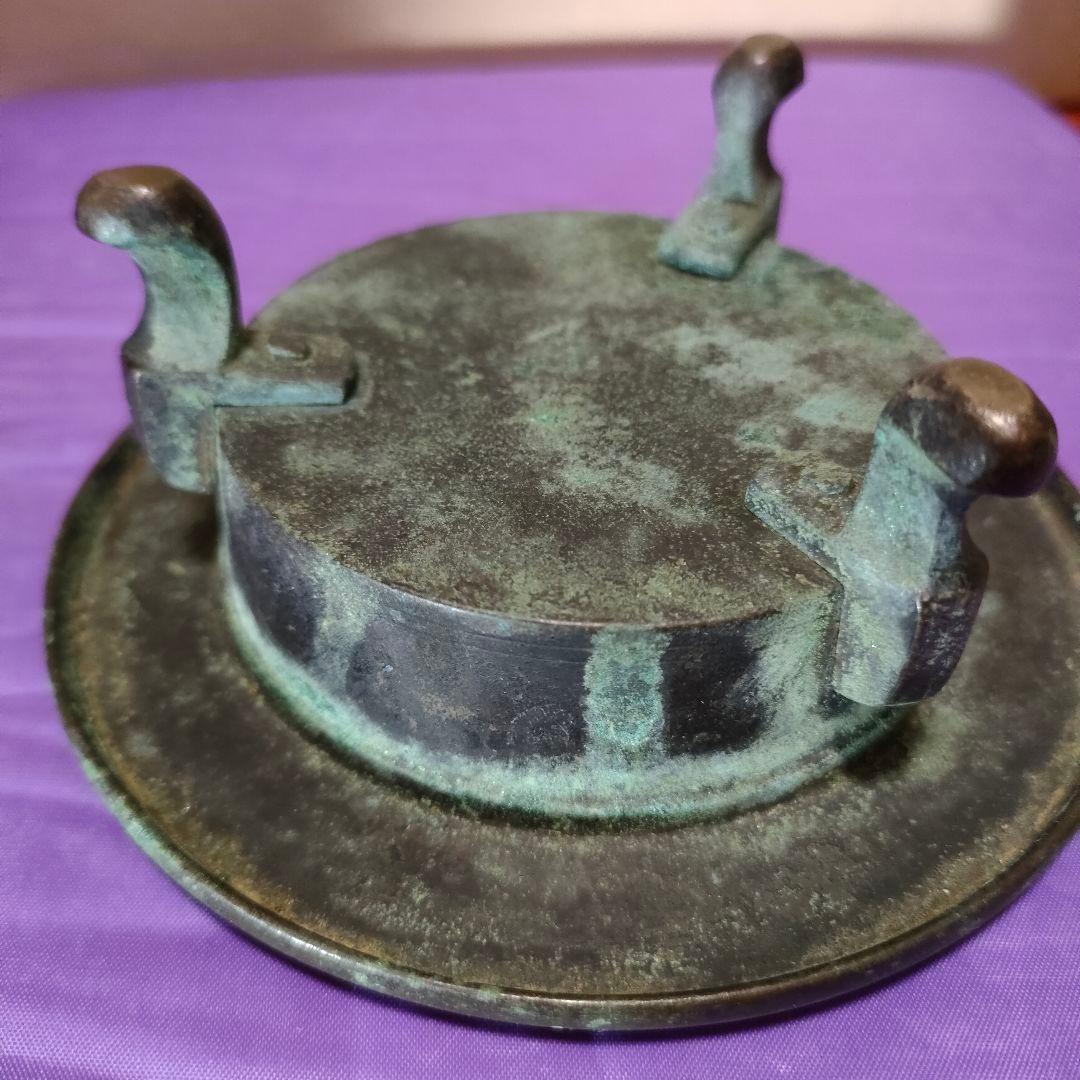 古銅 香炉 3足 中国古玩 明時代 清時代 骨董アンティーク 時代