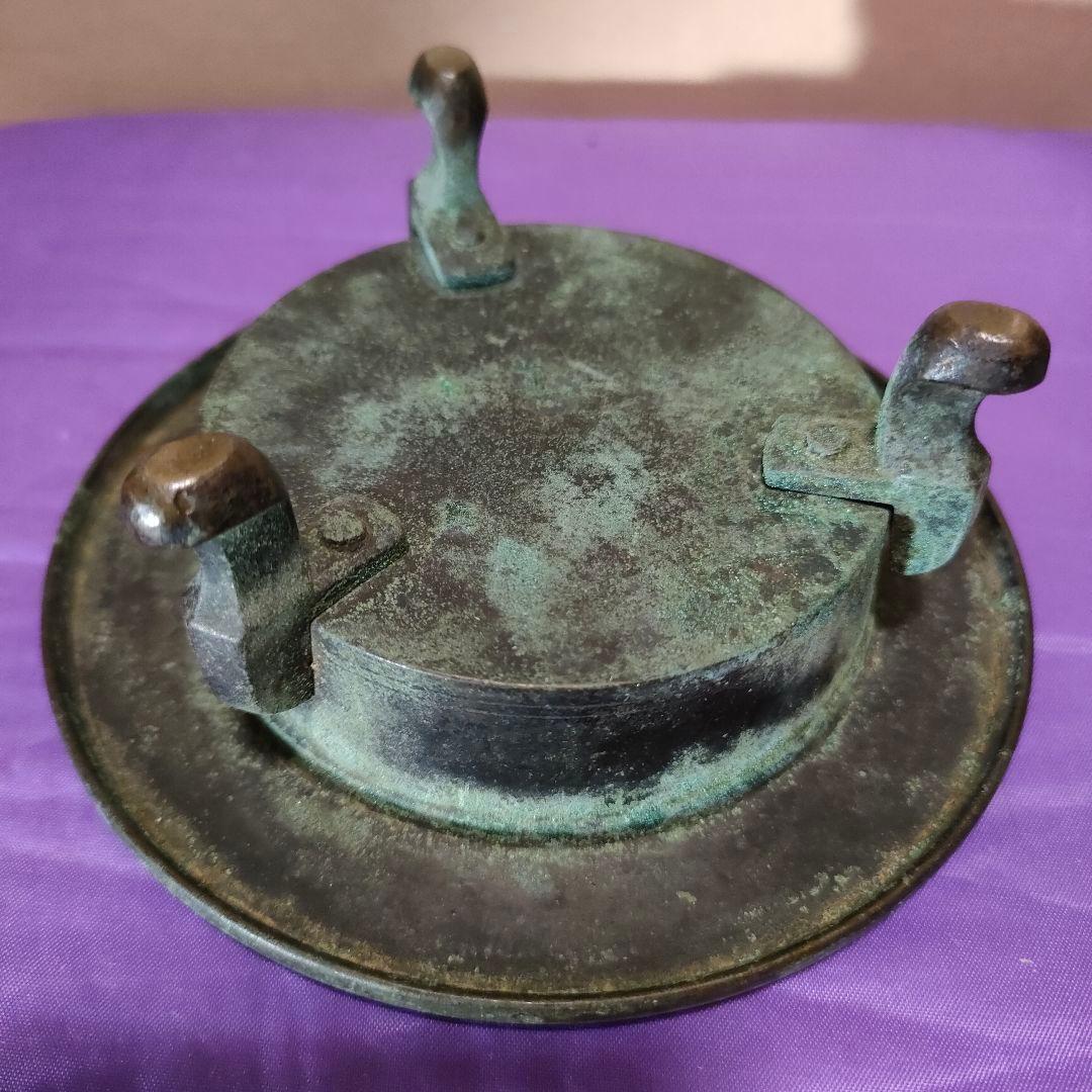 古銅 香炉 3足 中国古玩 明時代 清時代 骨董アンティーク 時代