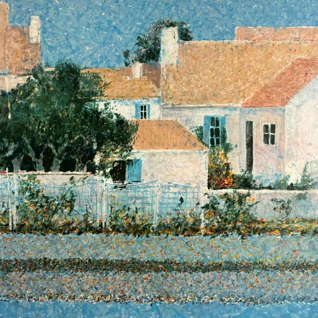 美品 アンドレ・ブーリエ「水辺の家」リトグラフ 直筆サイン入 お洒落