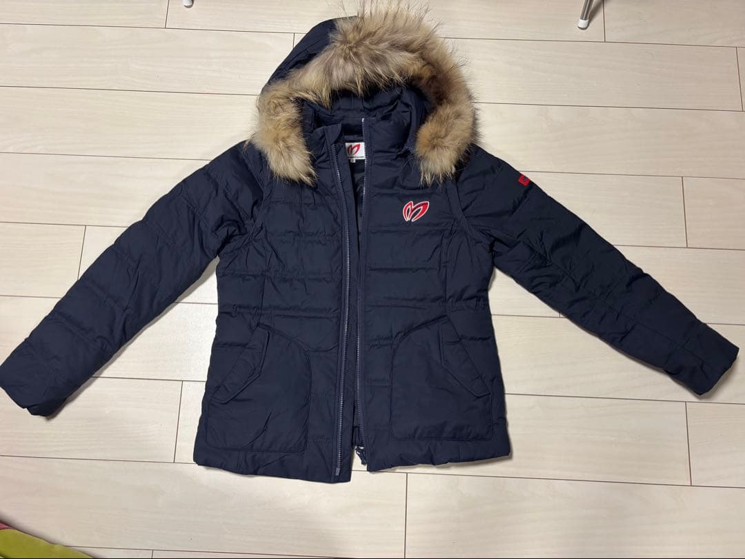 master bunnyファー付きフード ネイビージャケット