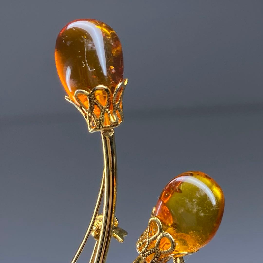 本蝋琥珀 特大ブローチ等 3点 41g 東な7-0315☆2F 本蝋琥珀特大