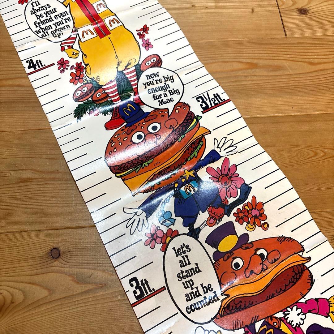 1971年 マクドナルドランド キャラクター 身長計 ポスター イービル