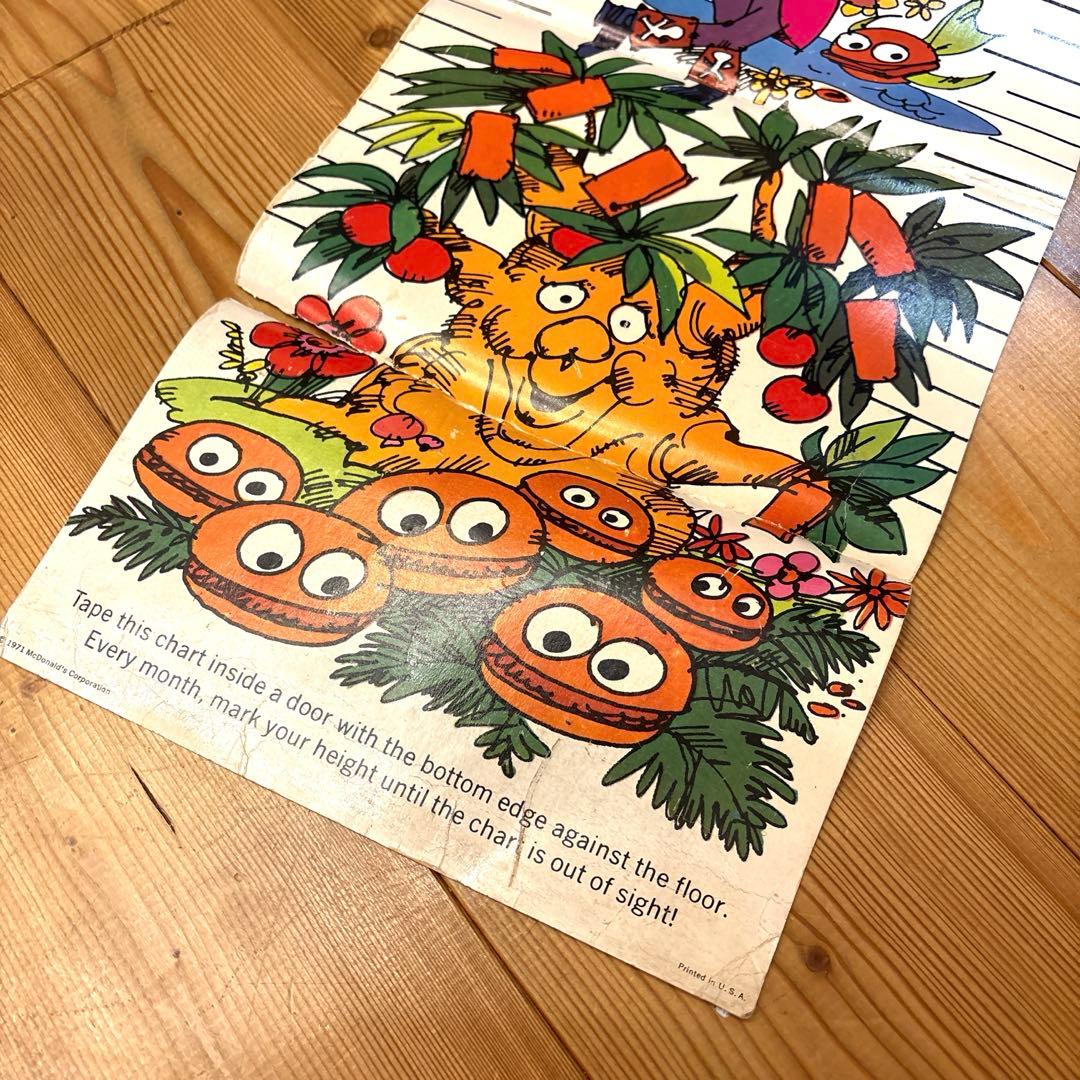 1971年 マクドナルドランド キャラクター 身長計 ポスター イービル