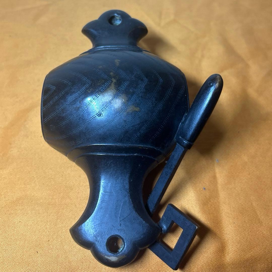 唐銅 福槌に鼡 置物 銅香炉 打ち出の小槌に鼠小判