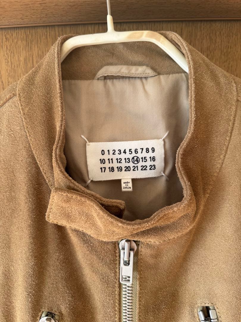 マルジェラ 18AW スエード 48 八の字 ライダースジャケット ビッグ