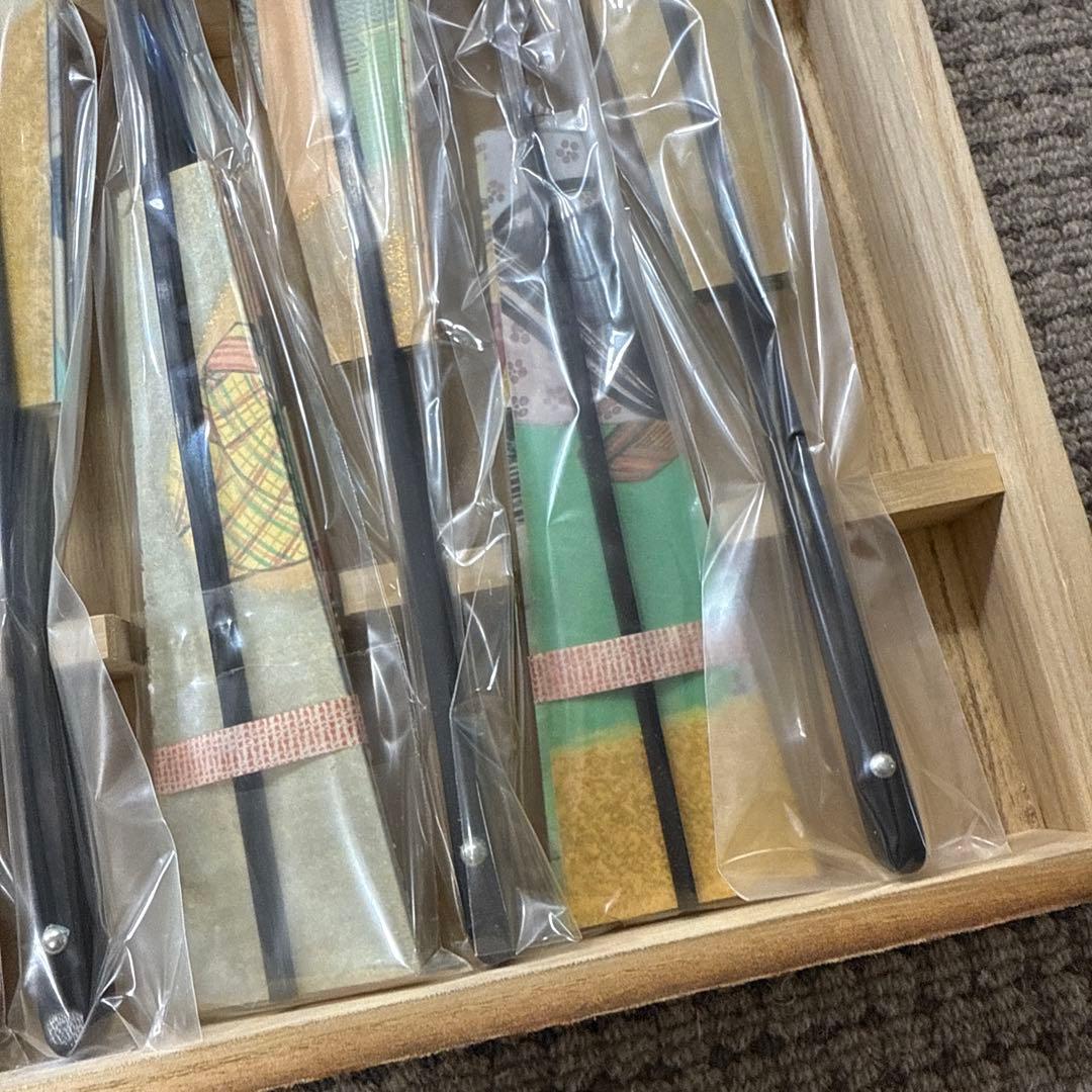 源氏物語飾り扇 】フランクリン画廊 解説書付き 20本 源氏物語 扇