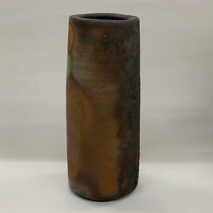 【花入1】備前1  筒花生　伊勢崎満　高さ23㎝