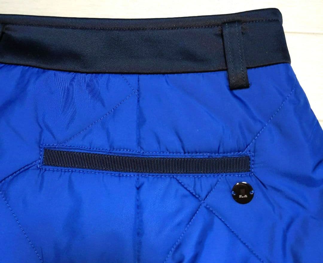 再再再値下げ美品 ランバンスポール　中綿スカート42 ブルー 定価38500円