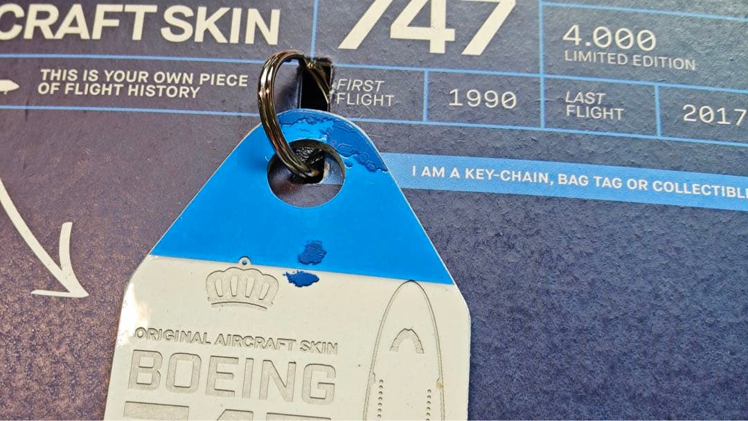 KLM Aviationtag B747-400M PH-BFF 塗装面完璧