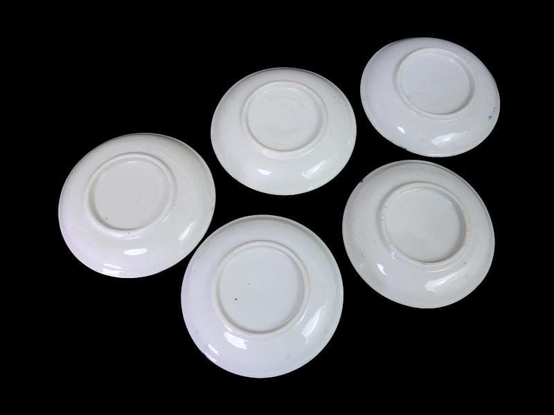 古伊万里　金襴手　花鳥紋に鳳凰の図　４寸皿　５枚　D047AS-DBu