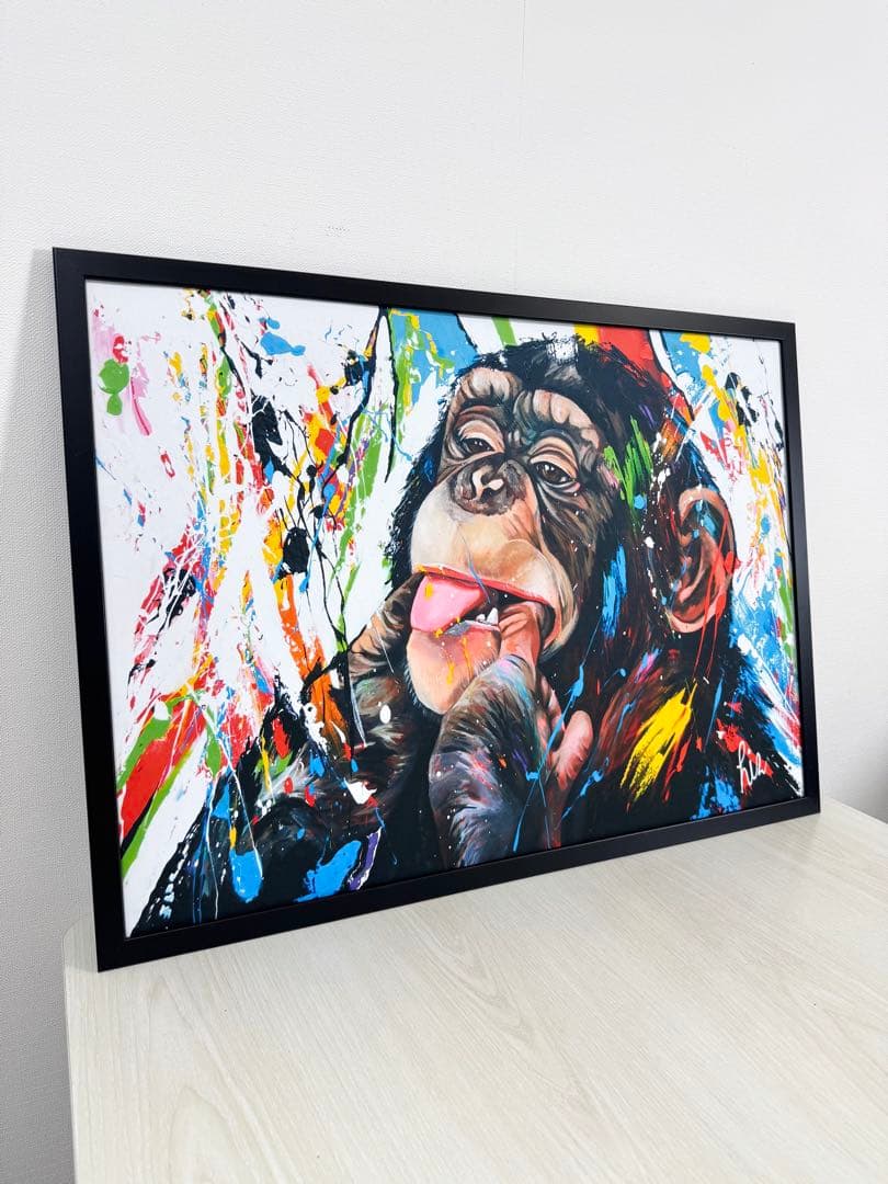 No.165フレーム付きキャンバスアート　ブランドアートポスター　バンクシー