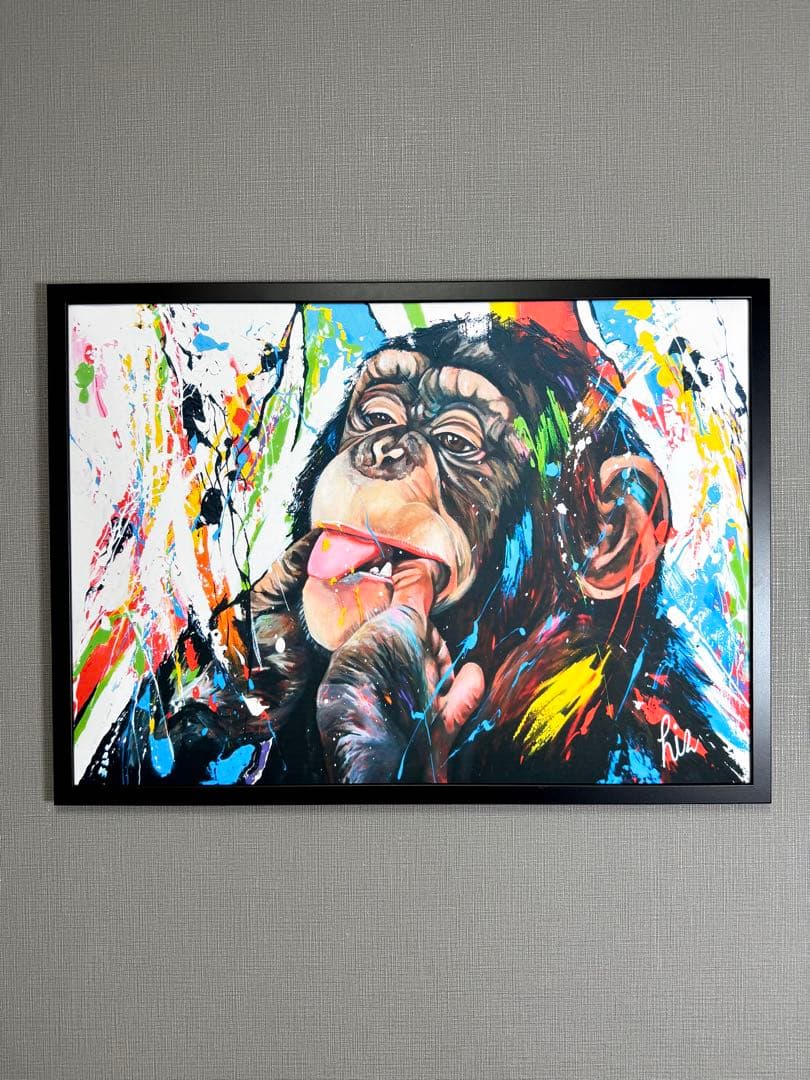 No.165フレーム付きキャンバスアート　ブランドアートポスター　バンクシー