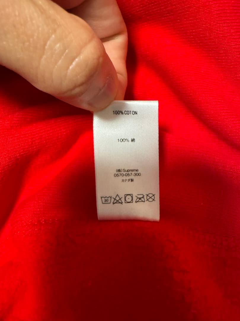 新品 Supreme フーディ 21SS赤 パーカー Lサイズ