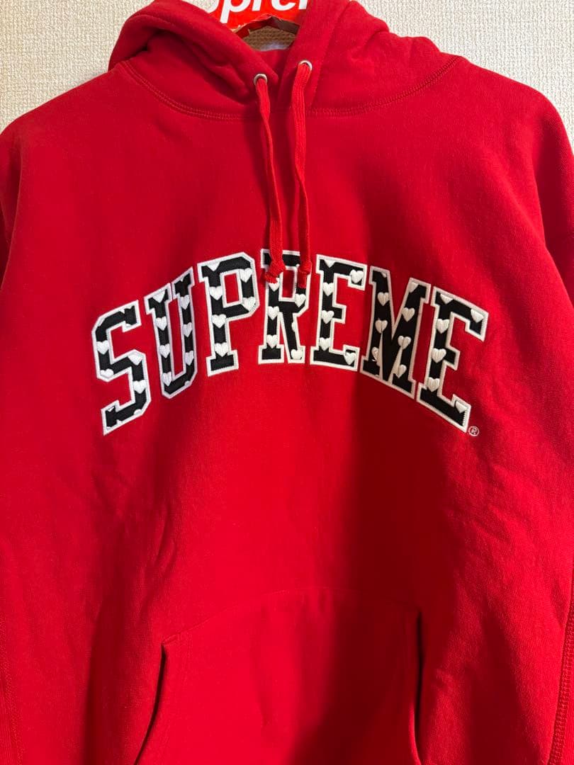新品 Supreme フーディ 21SS赤 パーカー Lサイズ