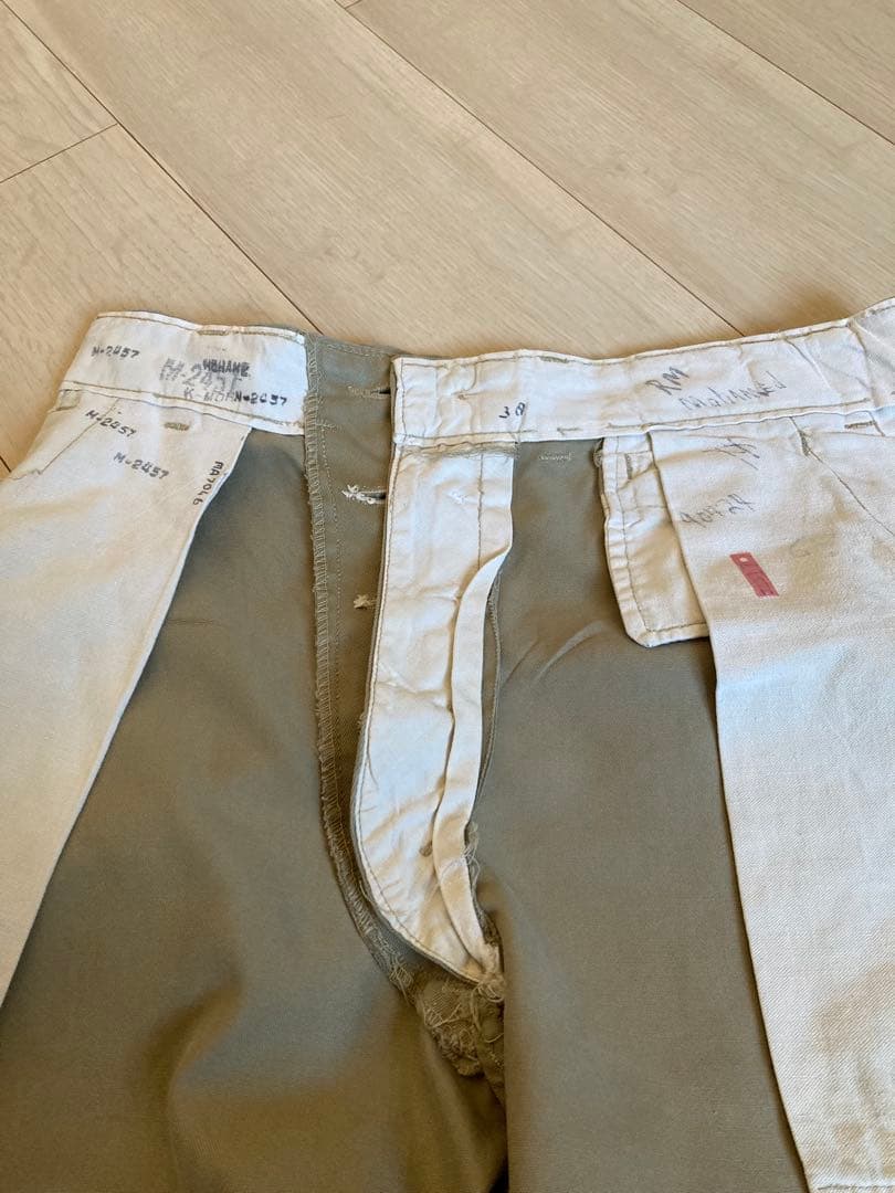 40s U.S.ARMY 45カーキ　45チノ チノパン ヴィンテージ