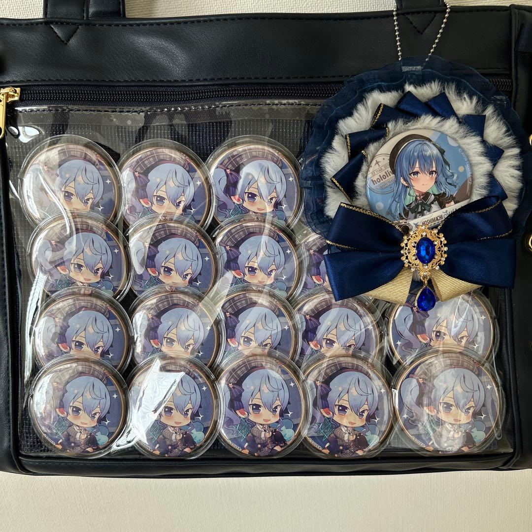 ホロライブ 星街すいせい 痛バッグ 痛バ リボンロゼットチャーム付き