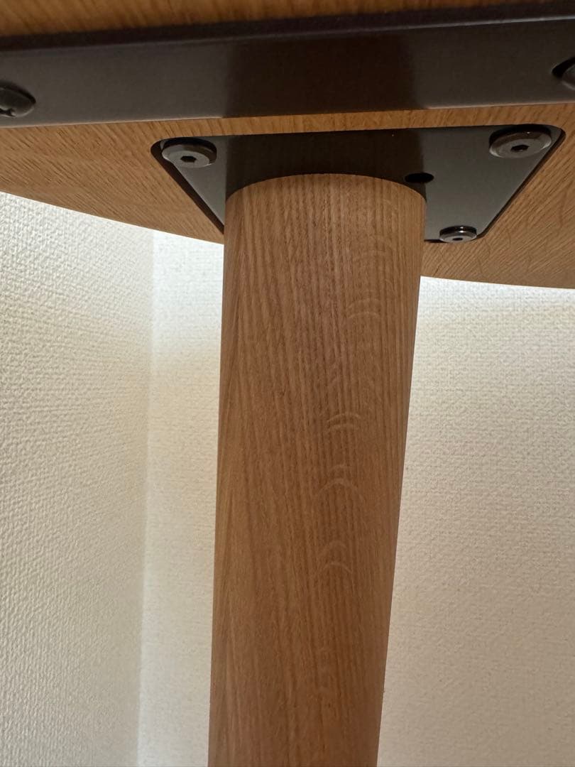 mooocc6　侭ダイニング 丸形天板 丸テーパー脚　ホワイトオーク材