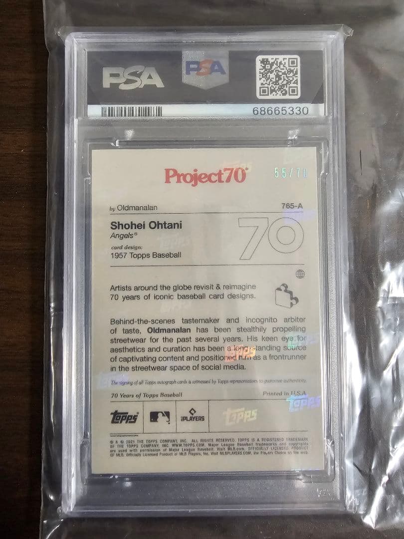 大谷 翔平 直筆 サインカード Topps Project 70