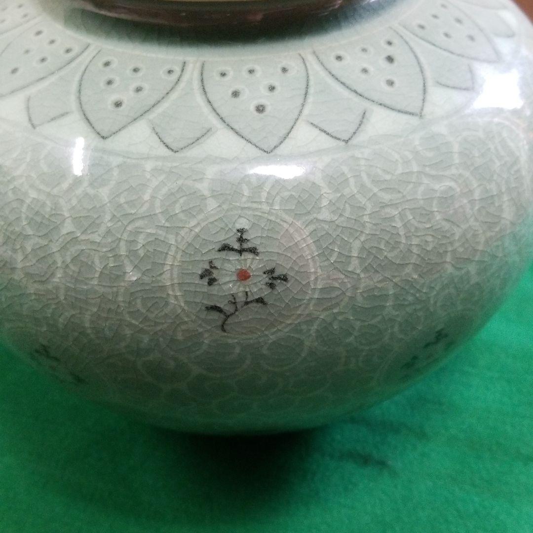 青磁器 壺 李朝 青磁器 壺 花瓶 朝鮮 韓国 骨董 【公式通販】