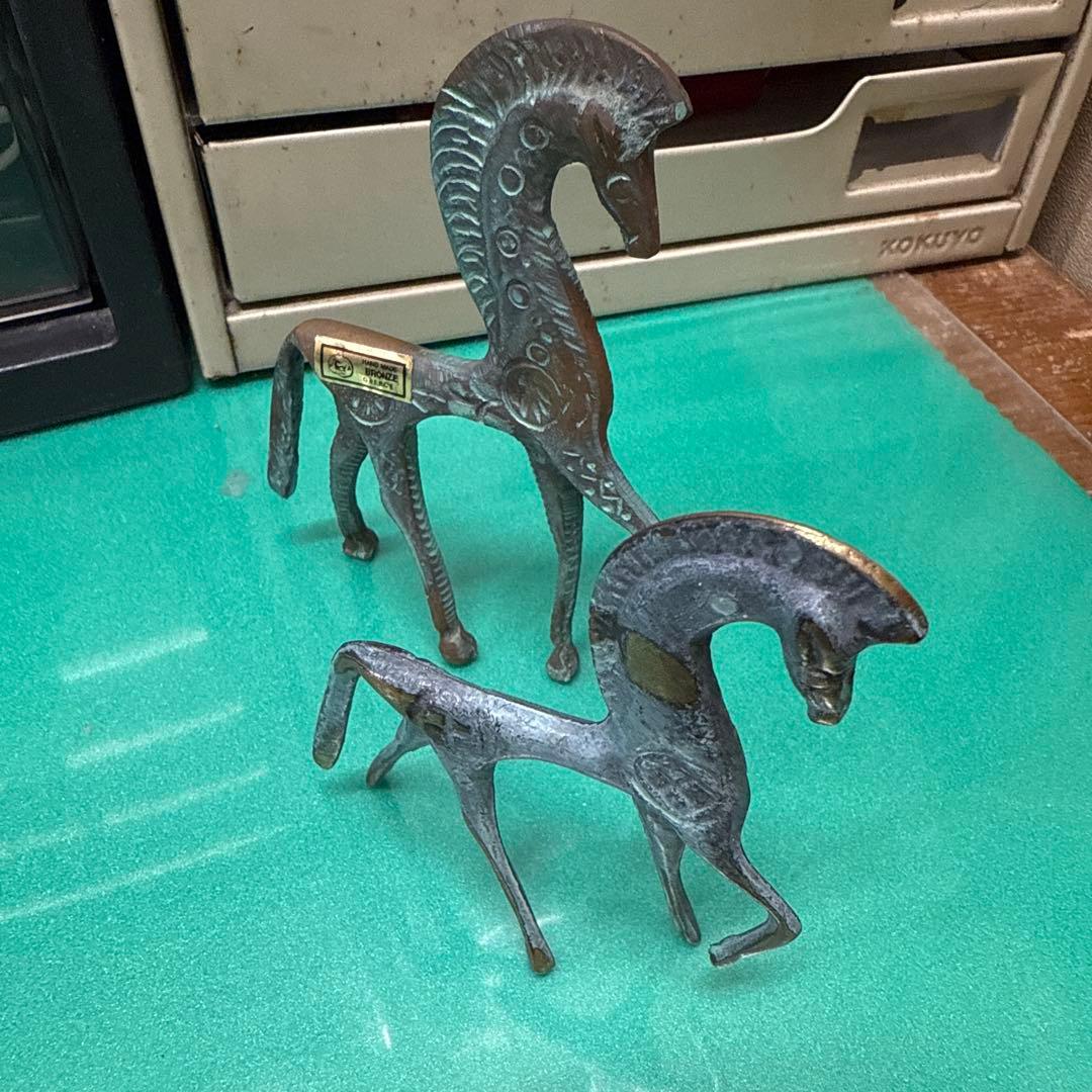 馬のオブジェ ヴィンテージ インテリア 木製 炻器 銅製 まとめ売り