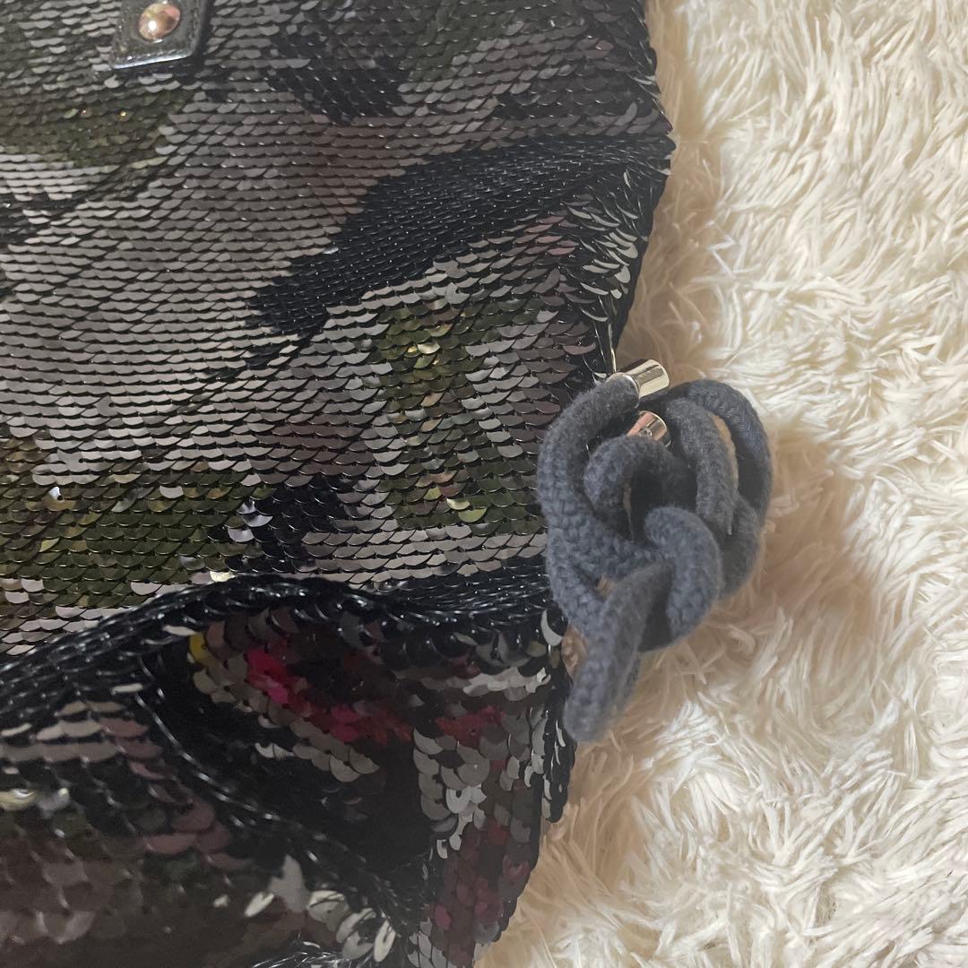 コーチスパンコールバッグ　ブラック