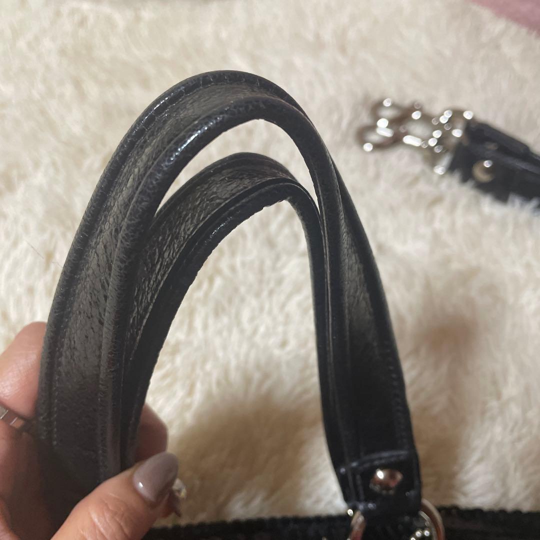 コーチスパンコールバッグ　ブラック