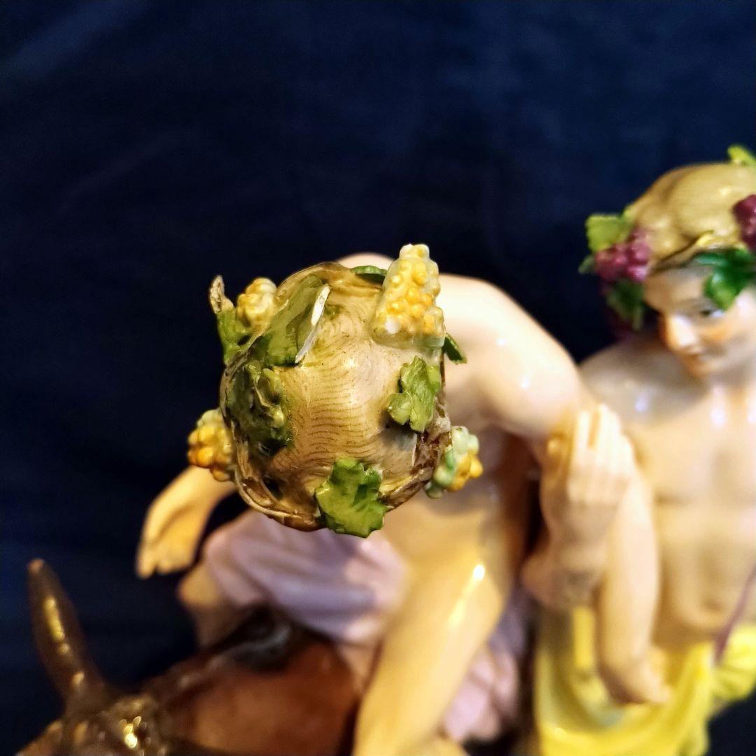 希少✤1924年以前マイセン(Meissen)『ロバに乗るシレノス』