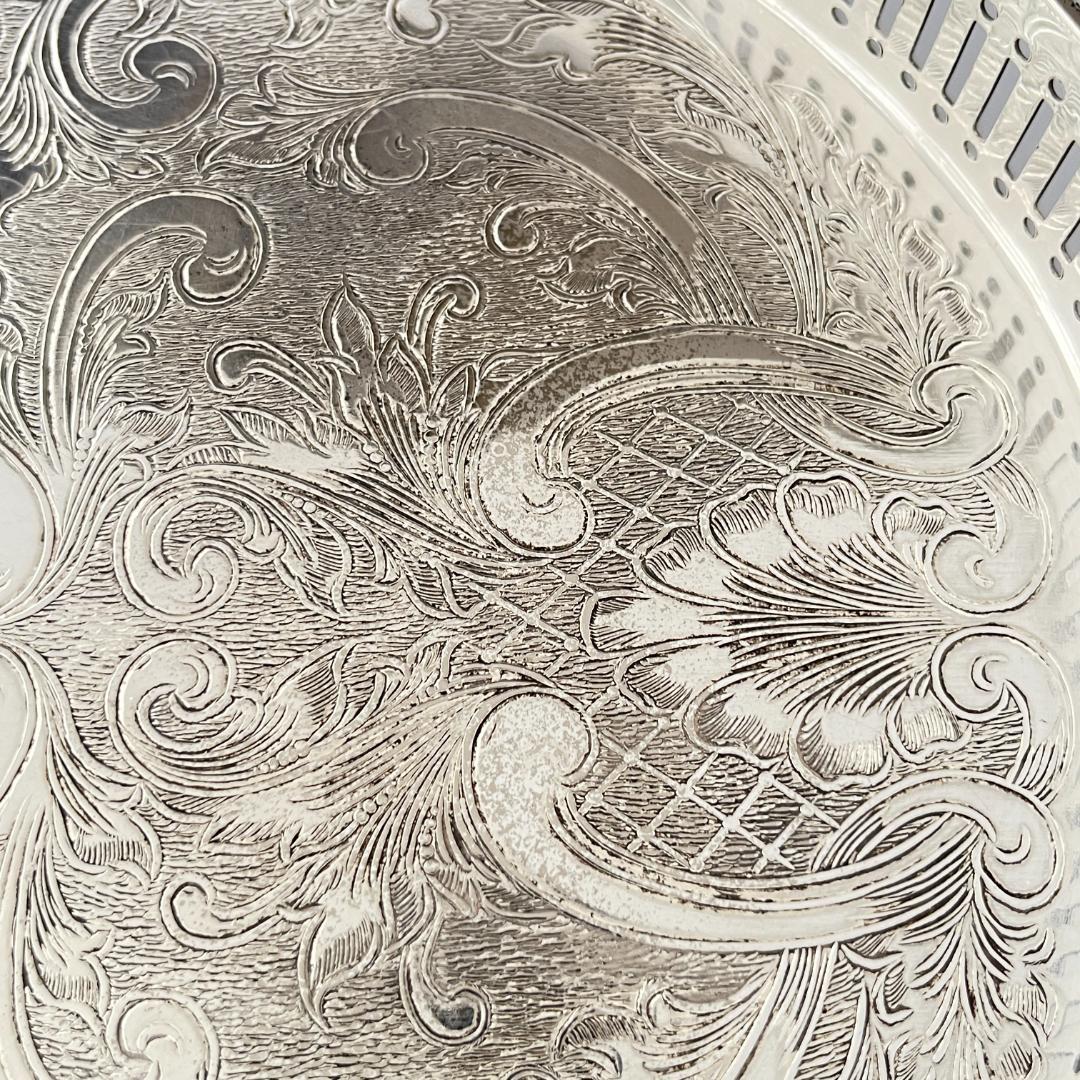 【英国】 ギャラリートレー オーバル型 40cm クロウフット