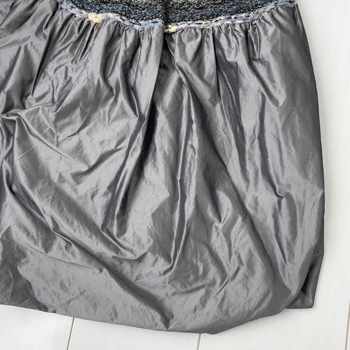 未使用 M.&KYOKO 切り替えバルーンスカート シルク混ニット 1