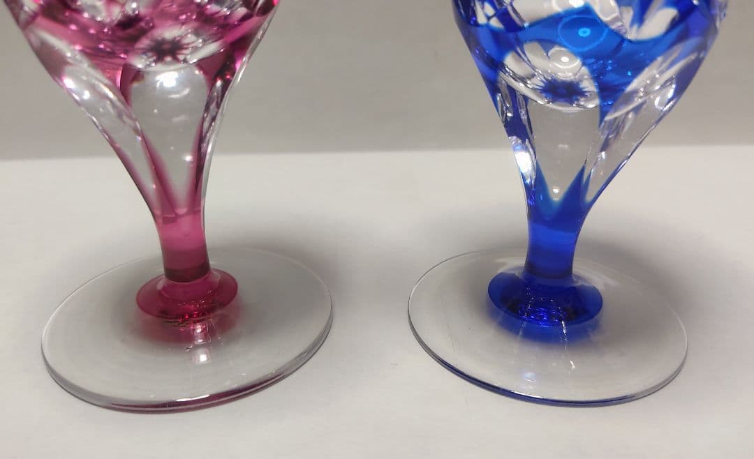 超希少品☆江戸切子 木村泰典 ワイングラス 脚付杯（切子 江戸切子
