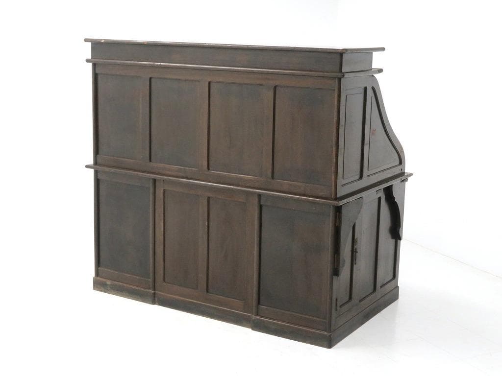 日本の古い 書斎机 両袖机 和モダン 和製 アンティーク 店舗什器 カフェ