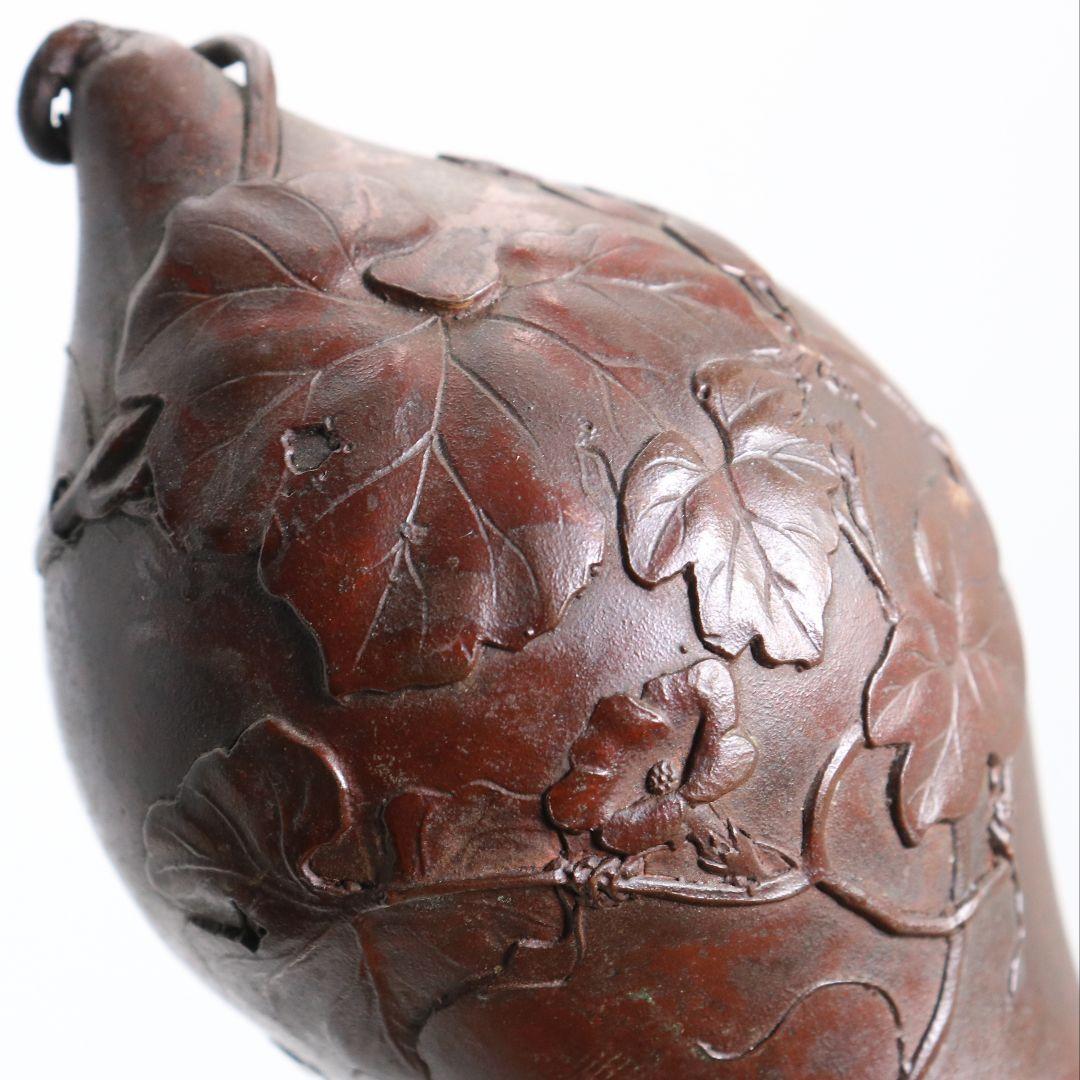 鋳師 金森浄栄作 鋳銅 瓢花入 高岡銅器 共箱 AW827 Z1 - メルカリ