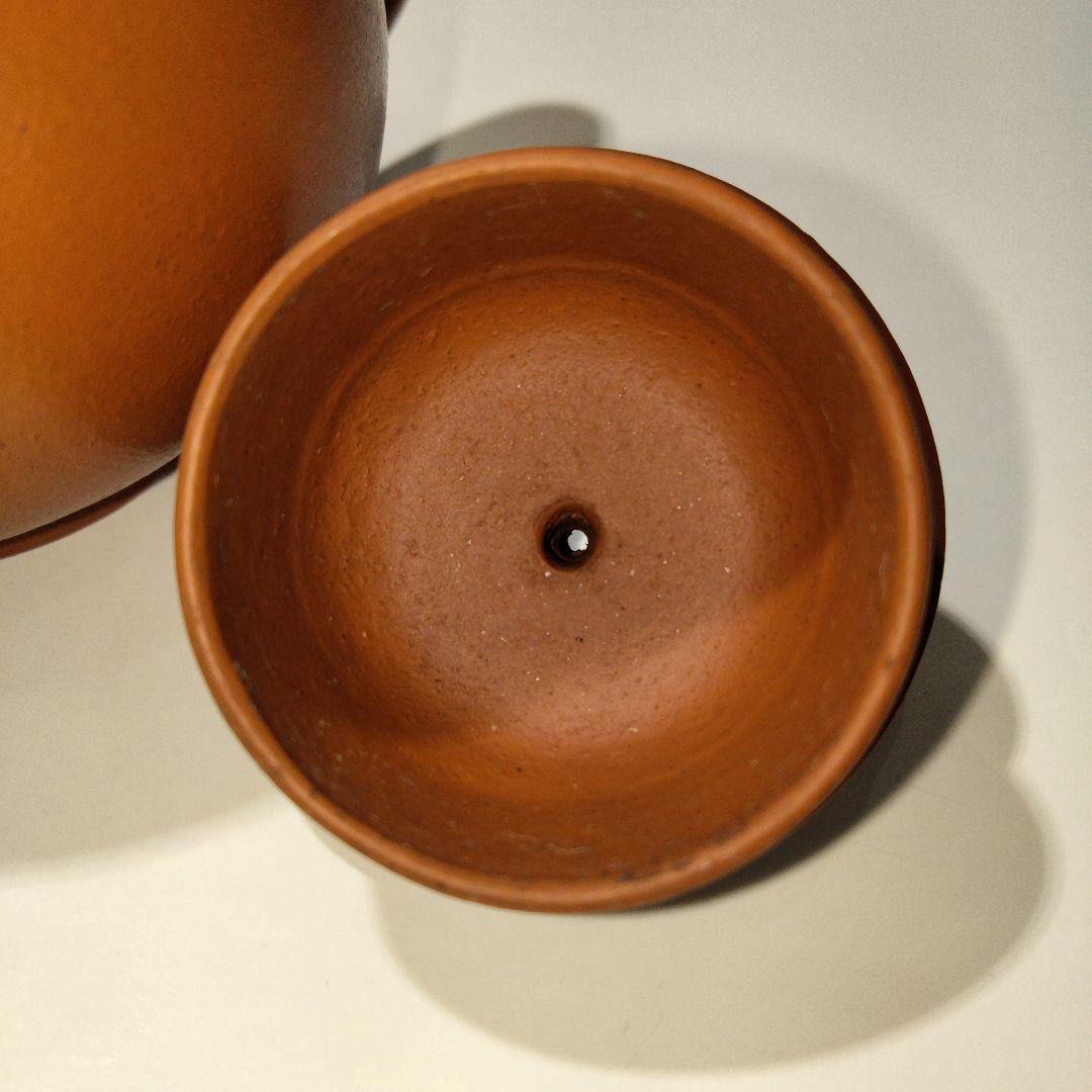 M156-5 逸公 朱泥 急須 茶注 煎茶 紫砂朱泥壷 朱泥急須 時代古作 Dの