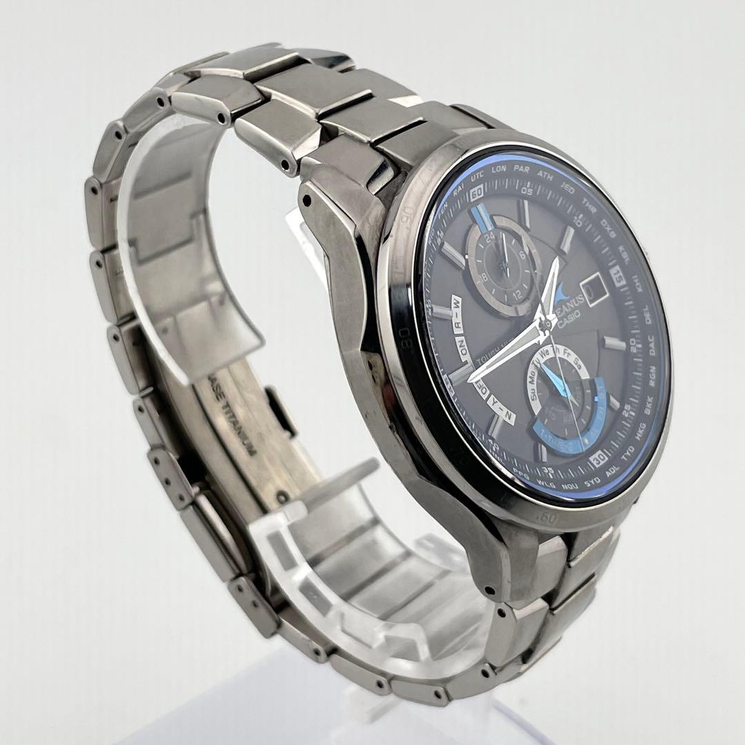 【稼働/タフソーラー】カシオ　オシアナス　電波ソーラー　チタン　腕時計　メンズ